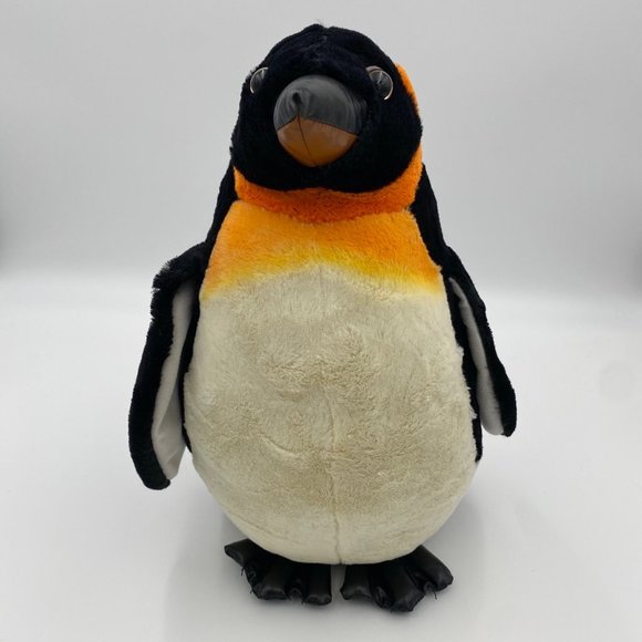 SeaWorld Emperor Penguin Plush 15" Stuffed Animal Vinyl Beak Feet Realistic Soft - Picture 1 of 8